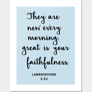 Lamentations 3:23 faithfulness Posters and Art